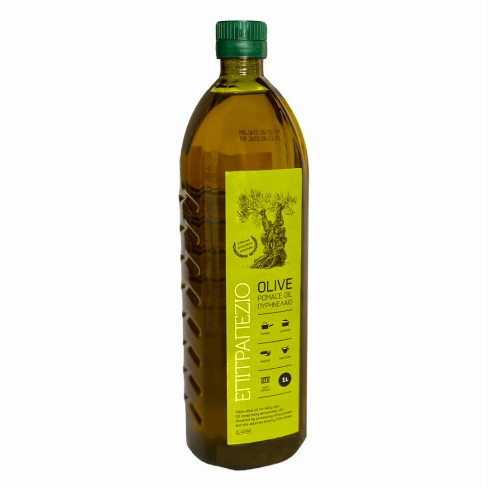 Оливковое масло для жарки Pomace EPITRAPEZIO Elmar Crete Греция, 1000 мл