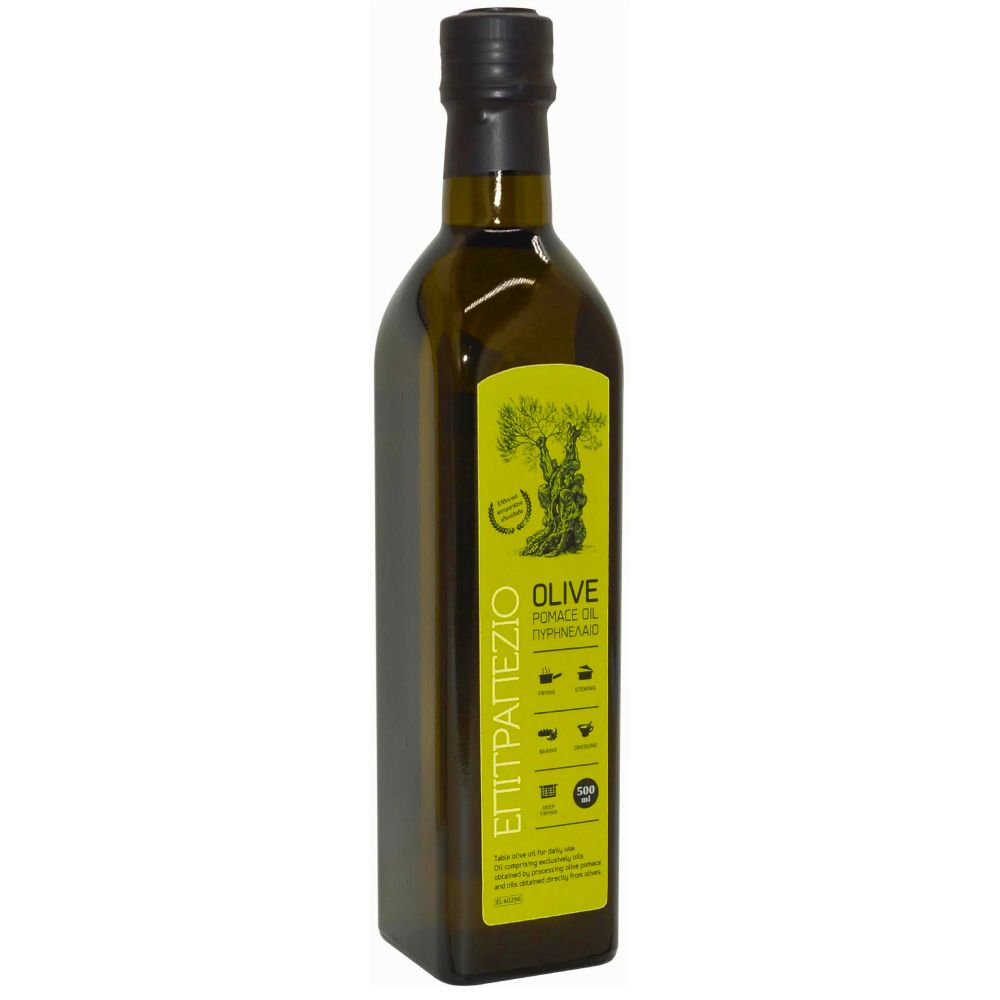 Оливковое масло для жарки Pomace EPITRAPEZIO Elmar Crete Греция, 500 мл