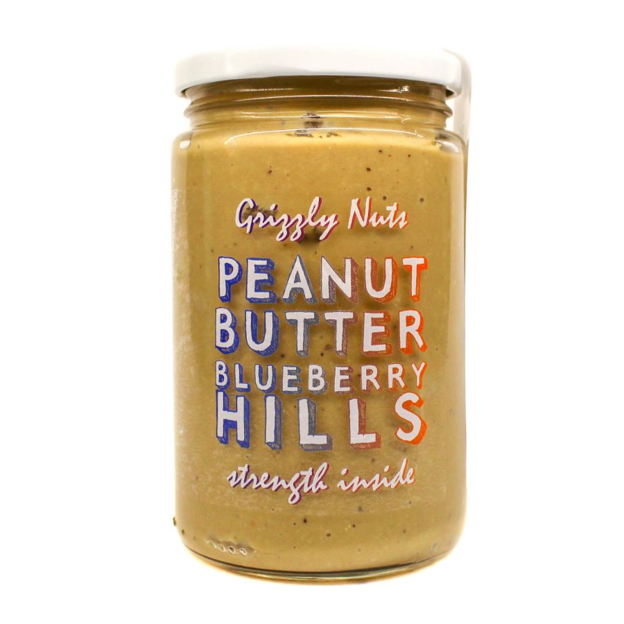 Арахисовая паста черничная с медом Blueberry Hills, Grizzly Nuts, 370 гр