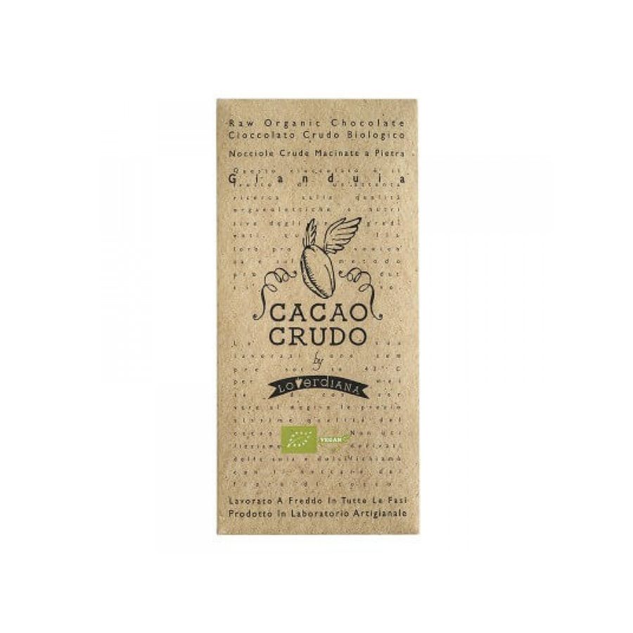Шоколад Органик Премиум из 50% какао-пасты из необжаренных какао-бобов без глютена Джандуя Cacao Crudo, 50 гр