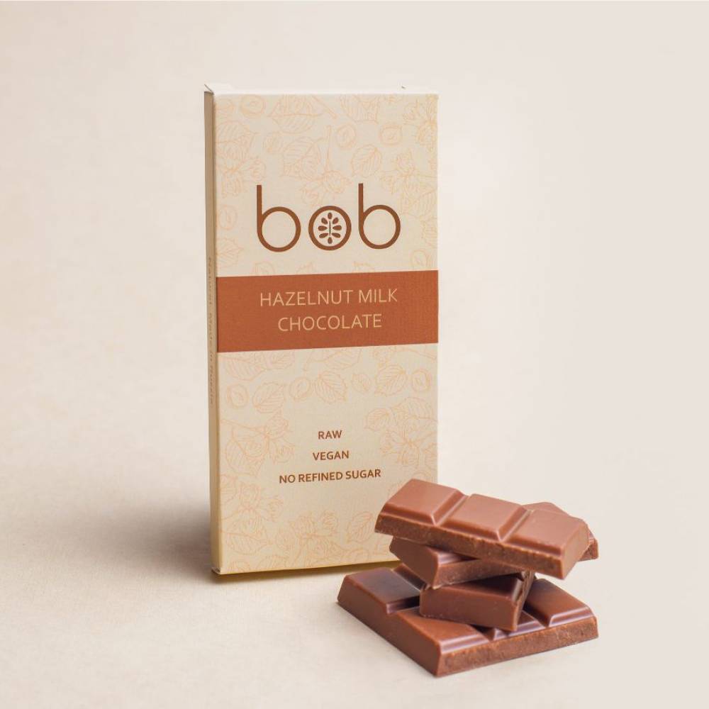 молочный шоколад натуральный на кешью и фундуке, rawbob, 50 гр - боб 104