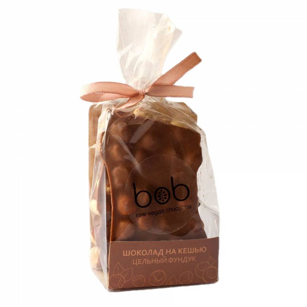 кешью-милк шоколад с фундуком цельным, rawbob 100 гр - боб 103