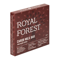 Шоколад из кэроба Royal Forest с фундуком, 75 гр