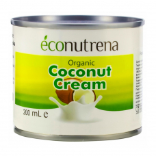 Кокосовые сливки органические Econutrena, жирность 22%, 200 мл