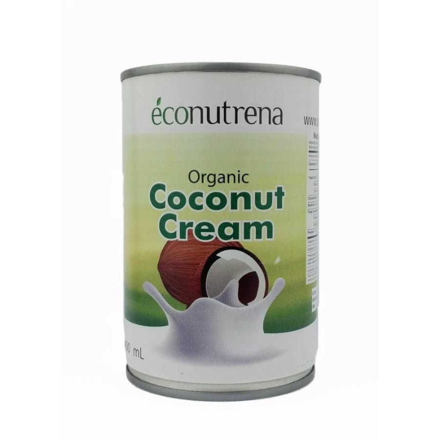 Кокосовые сливки органические Econutrena, жирность 22%, 400 мл