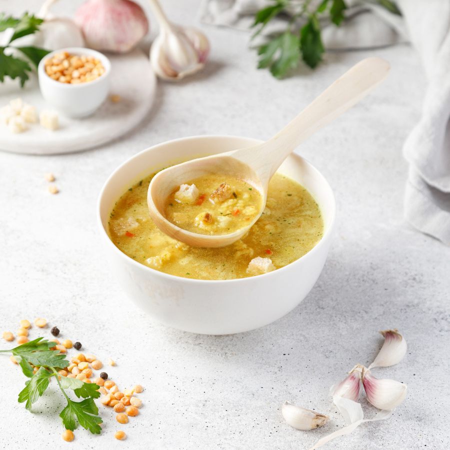 Суп гороховый с копченостями и гренками Алеокс с антиоксидантом из сибирской лиственницы, 12 шт