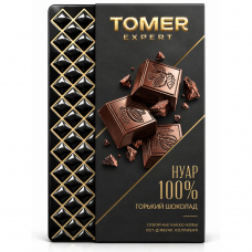 Горький шоколад 100% Нуар порционный Томер Expert, 70г