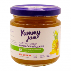 Джем ананасовый низкокалорийный без сахара Yummy Jam, 200г