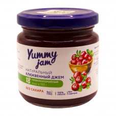 Джем клюквенный низкокалорийный без сахара Yummy Jam, 200г