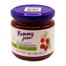 Джем малиновый низкокалорийный без сахара Yummy Jam, 200г
