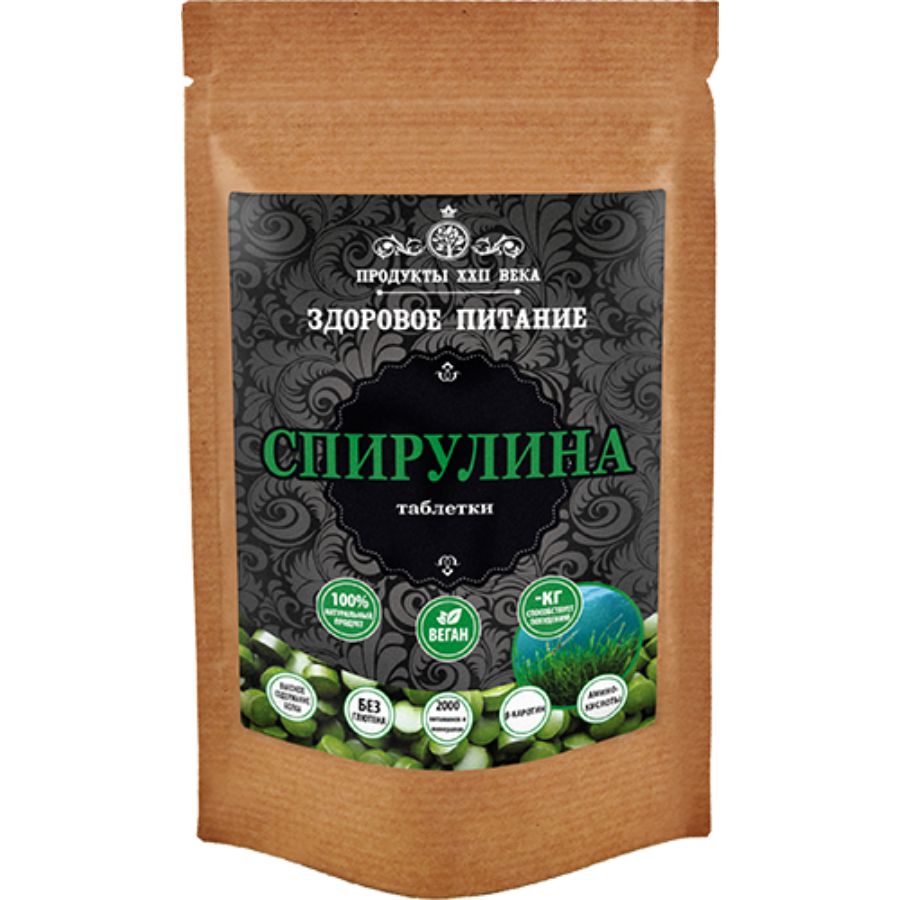 Спирулина в таблетках премиум Продукты XXII века, 100 гр