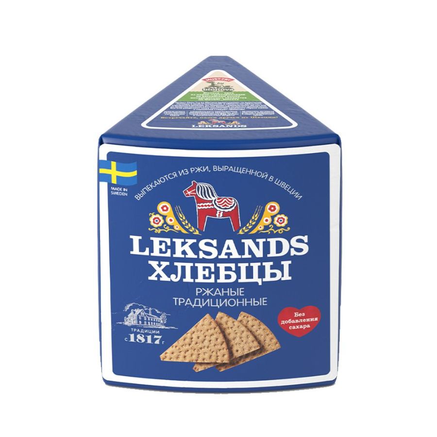 Хлебцы хрустящие Leksands ржаные традиционные, 230 гр