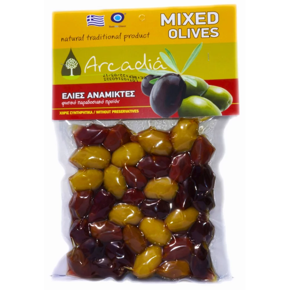 Оливки в вакууме микс Arcadia Каламата и зеленые Халкидики Organic с косточкой, 200г оливки в вакууме микс arcadia каламата и зеленые халкидики organic с косточкой, 200г - arcadia 82