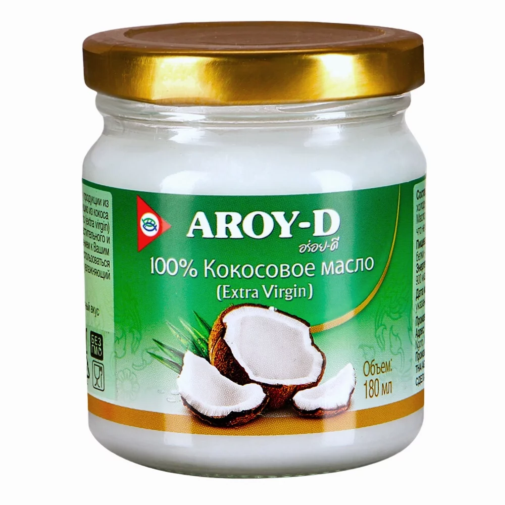 Кокосовое масло холодного отжима Aroy-D, 180 мл кокосовое масло холодного отжима aroy-d, 180 мл - aroy-d 77