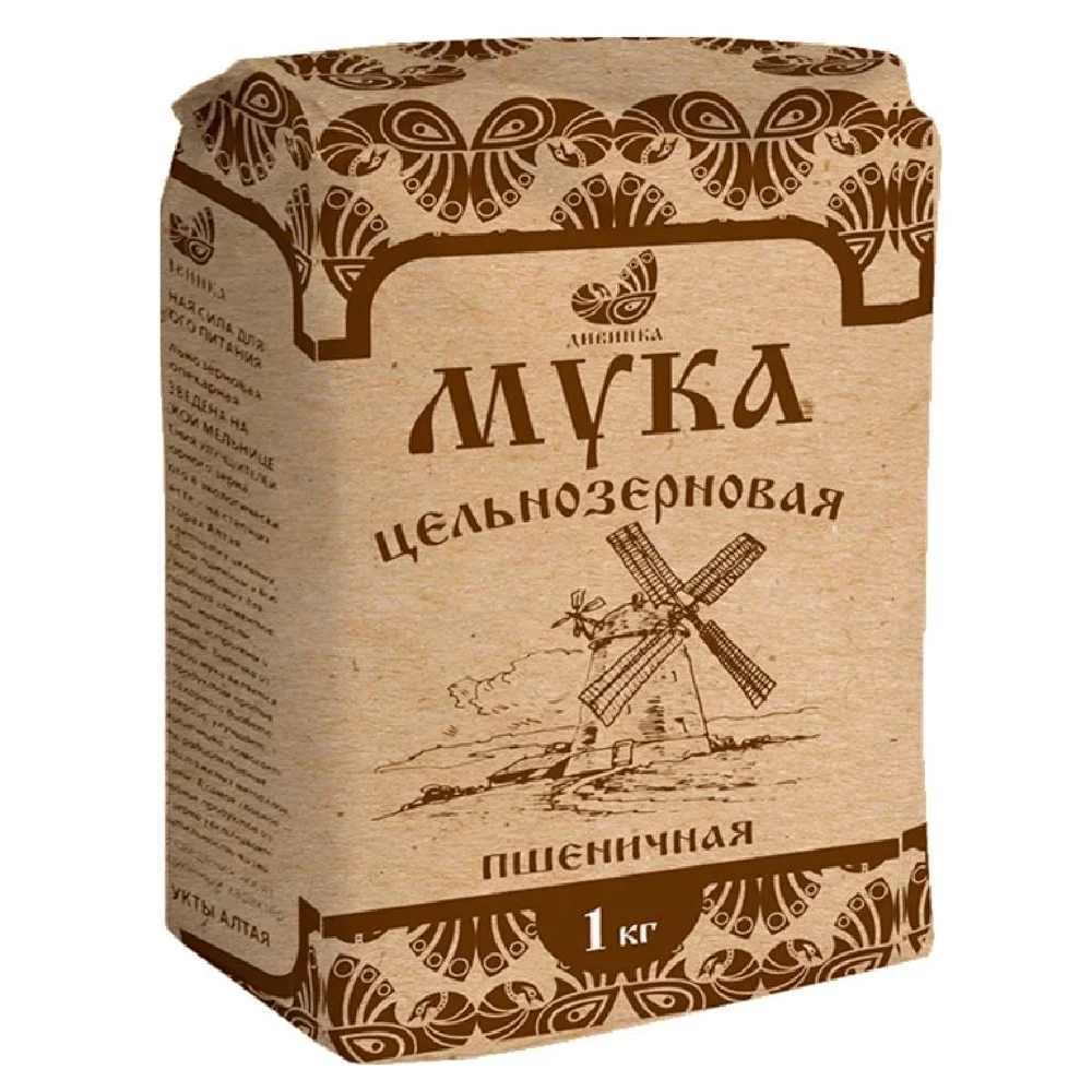 Цельнозерновая пшеничная мука обойная пакет Дивинка, 1кг пшеничная мука хлебопекарная алтайская 1 сорт дивинка, 2кг - дивинка 79