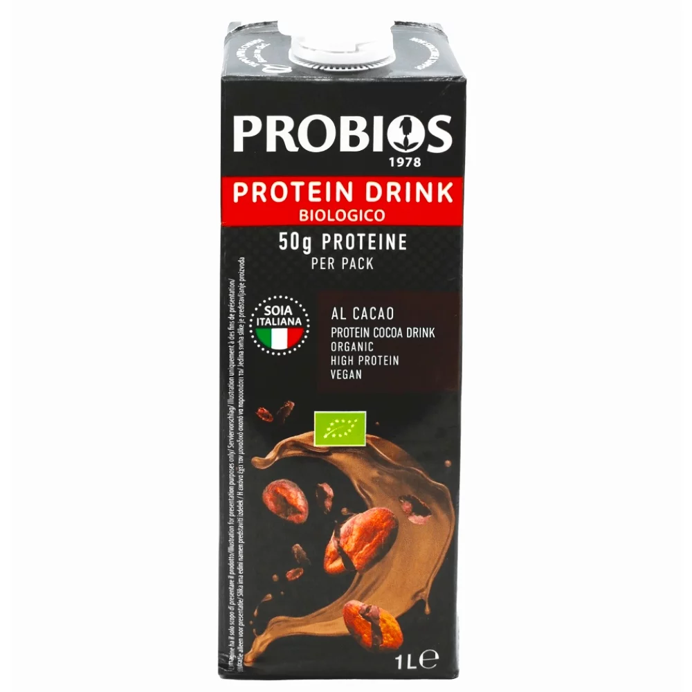соевое молоко без глютена organic натуральное с протеином probios италия, 1 л - probios 79