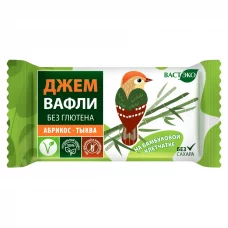Вафли без глютена с абрикосом и тыквой без сахара Вастэко, 21г