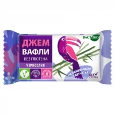 Вафли без глютена с черносливом без сахара Вастэко, 21г