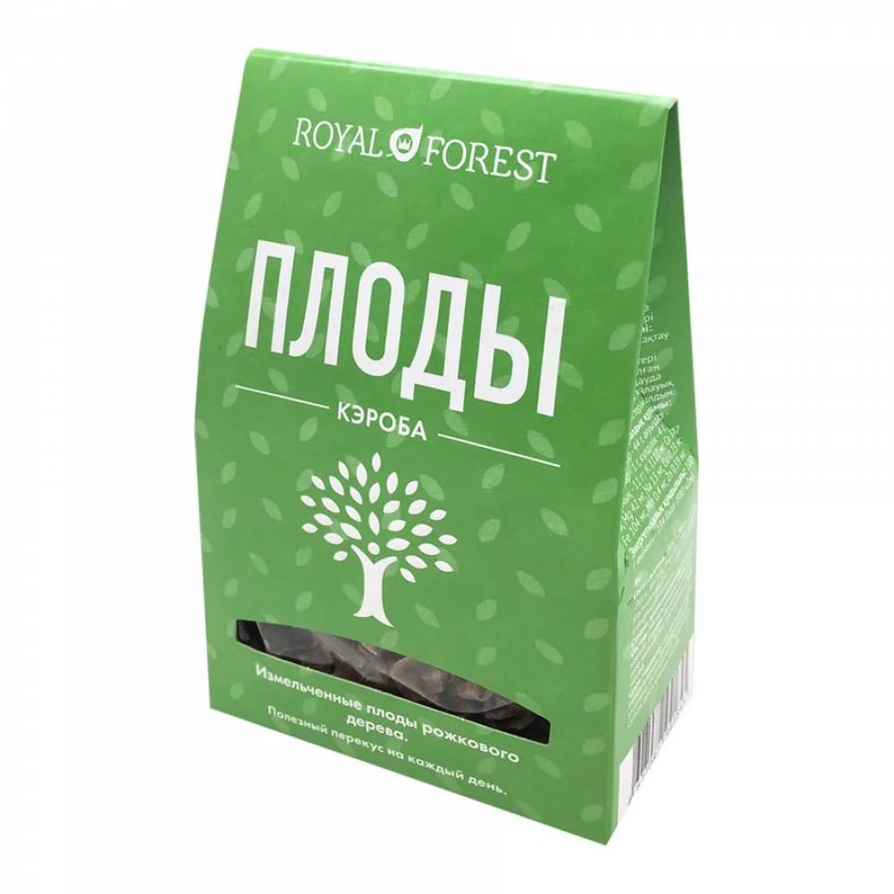 Плоды рожкового дерева Royal Forest, измельченные, 100 гр кэроб необжаренный royal forest, 100 гр - royal forest 94