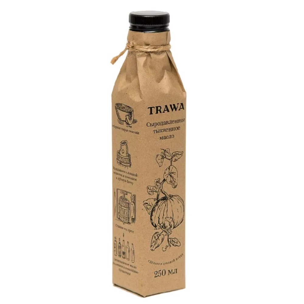 Масло тыквенное сыродавленное TRAWA, 250 мл масло льняное сыродавленное trawa, 250 мл - trawa 86