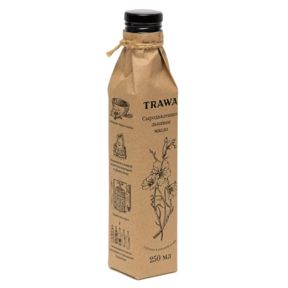 Масло льняное сыродавленное TRAWA, 250 мл масло льняное сыродавленное trawa, 250 мл - trawa 83