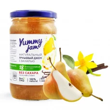 Натуральный низкокалорийный джем из Груши с ванилью без сахара Yummy Jam, 350 гр
