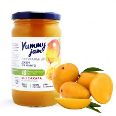 Натуральный низкокалорийный джем из Манго без сахара Yummy Jam, 350 гр
